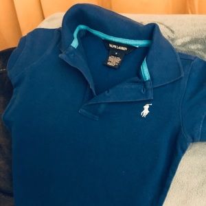 Girls royal blue fitted Polo shirt.   Size 5